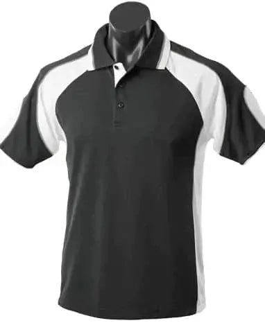 Aussie Pacific Murray Junior School Uniform Polo Shirt 3300 Casual Wear Aussie Pacific Black/White/Ashe 6